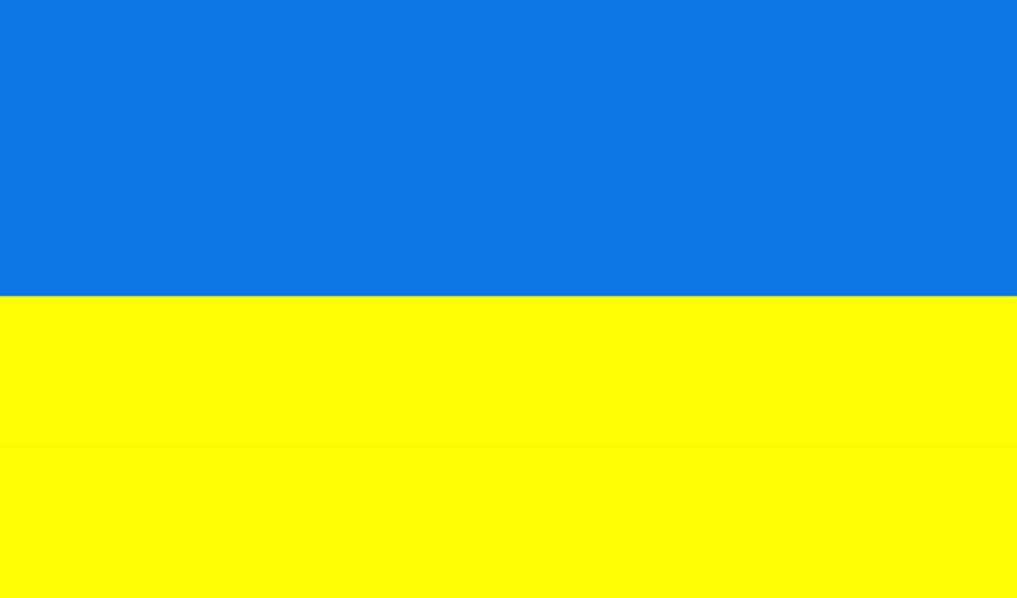 Das Bild zeigt symbolisch die Ukraine-Flagge.