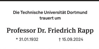 Traueranzeige von Prof. Dr. em. Friedrich Rapp